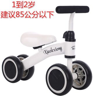 Kinderen Balans Scooter Zonder Pedalen Kinderen Scooter, Baby Balans Scooter, loopstoeltje 1-2 Jaar Oud wit