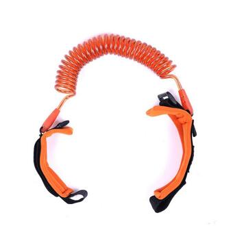 Kinderen Band Anti Verloren Link Trekkabel kind veiligheid polsbandjes kind pols leash Peuter Baby Verstelbare Kids Veiligheidsharnas oranje / max to 250cm