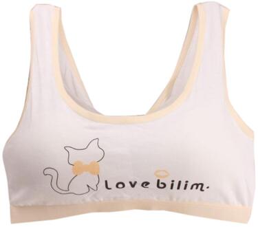 Kinderen Beha Voor Tiener Meisjes Katoen Kinderen Meisjes Ondergoed Kleding Tiener Sport Bh Met Borst Pad Puberteit Meisje Opleiding Beha Beige