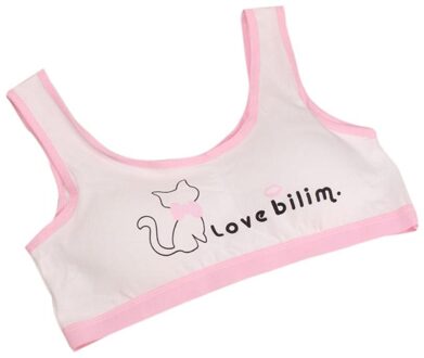 Kinderen Beha Voor Tiener Meisjes Katoen Kinderen Meisjes Ondergoed Kleding Tiener Sport Bh Met Borst Pad Puberteit Meisje Opleiding Beha roze