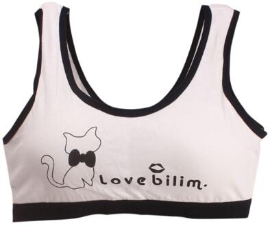 Kinderen Beha Voor Tiener Meisjes Katoen Kinderen Meisjes Ondergoed Kleding Tiener Sport Bh Met Borst Pad Puberteit Meisje Opleiding Beha zwart