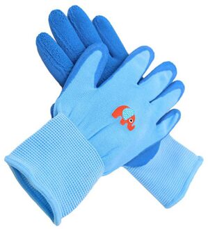 Kinderen Beschermende Handschoenen Tuinieren Handschoenen Duurzaam Waterdicht Peuters Ademend Olie Antislip Anti-Stab Handwerk Blauw