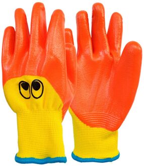 Kinderen Beschermende Handschoenen Wieden Anti-Bite Tuinieren Tuin Handschoenen Planten Latex Werk Gereedschap Huishoudelijke Kas Tool # W0 oranje