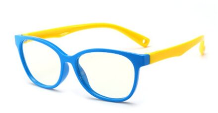 Kinderen Blauw Licht Blokkeren Bril Een Stuk Veilig Brillen Vlakte Spiegel Siliconen Anti-Blauw Licht Goggles Eyewear Frame 2