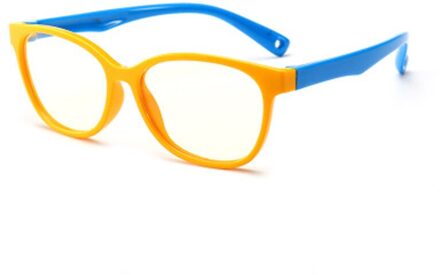 Kinderen Blauw Licht Blokkeren Bril Een Stuk Veilig Brillen Vlakte Spiegel Siliconen Anti-Blauw Licht Goggles Eyewear Frame 4