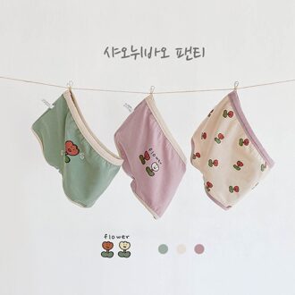 Kinderen Boxer Slips Kinderen Katoenen Slips Meisjes Afdrukken Zachte Kinderen Slips Leuke Kids Slipje 6 Pieces1 Batch PT02 01 / M(105-115CM)