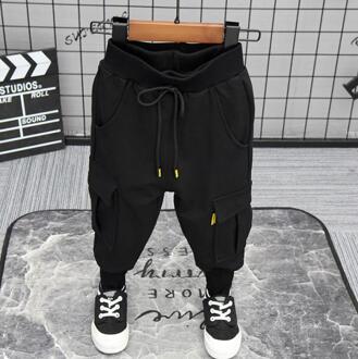 Kinderen Broek Jongen Broek Effen Kleur Casual Broek Jongen Overalls Broek Voeten Kinderen Broek Geschikt Voor 2-7 jaar Oud 5T--height 120cm