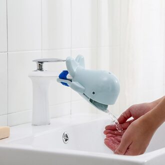 Kinderen Cartoon Kraan Extender Kinderen Wassen Handen Waterbesparende Keuken Badkamer Kraan Extender Sink Hand Wassen Apparaat blauw