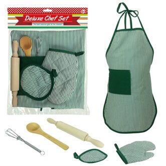 Kinderen Chef Set DIY Koken Bakken Pak Speelgoed Set Pretend Play Schort Handschoenen Rolling Pin Eierklopper Fornuis voor Kids