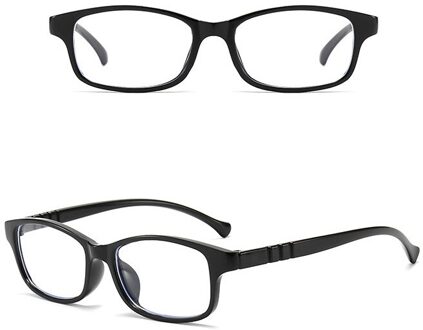 Kinderen Computer Blauw Licht Bril Anti Stam Bescherming Eye Filter Rechthoekige Frame Uv Ray Blocker Nep Lezen Lens Gaming zwart