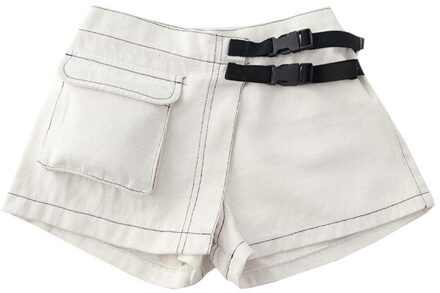 Kinderen Cool Hip Hop Kleding Zwarte Korte Jas Top Jas Wit Shorts Voor Meisjes Jazz Dans Kostuum Kleding Straat dragen wit shorts / 140