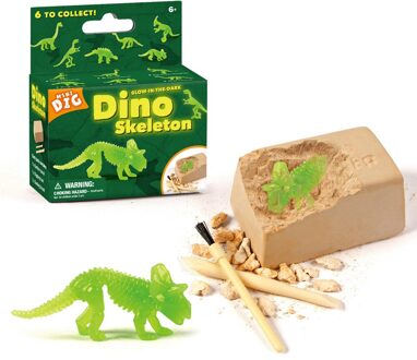 Kinderen Creatieve Diy Mijnbouw Speelgoed Pinguïn Piraat Schat Gem Kinderen Puzzel Exploratie Mijnbouw Speelgoed Luminous dinosaurus