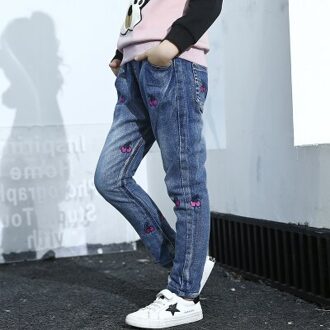 Kinderen denim Broek meisjes verdikte jeans baby kids cartoon leggings winter kinderkleding meisje katoen potlood broek 10T