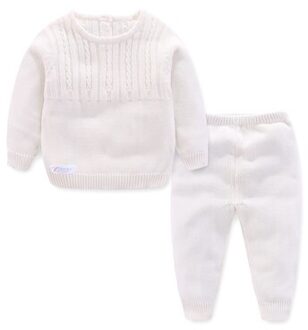 Kinderen dikke truien in herfst en winter wit / 12m