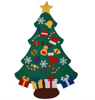 Kinderen Diy Kerstboom Handgemaakte Vilt Doek Kerstboom Vilt Stereo Kerstboom Glad Snijden MULTI
