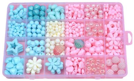 Kinderen Diy Kraal Set 24 Verschillende Vormen Kleurrijke Kralen Doos Diy Handgemaakte Kralen Speelgoed 5