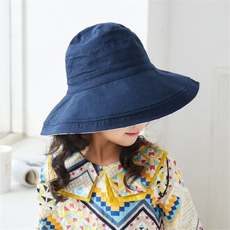 Kinderen Double Side Draag Visser Katoen Emmer Hoed Kids Meisjes Leuke Zonnebrandcrème Fedora Outdoor Wandelen Strand Panama Cap kleur 5