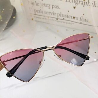 Kinderen Driehoek Zonnebril Metalen Frame Bril Persoonlijkheid Straat Schieten Spiegel Uv400 Voor Jongen Meisje Accessoires roze grijs