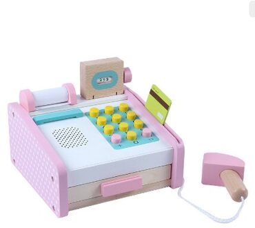 Kinderen Educatief Houten Speelgoed Simulatie Miniatuur Kassa Winkelen Pretend Play Speelgoed Voor Kinderen