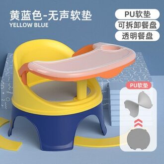 Kinderen Eetkamerstoel Met Plaat Baby Eten Tafel Kinderstoel Eettafel Terug Call Genoemd Stoel Baby Plastic Kruk PU geel