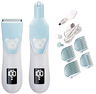 Kinderen Elektrische Baby Tondeuse Tondeuse Nail Polijstmachine 2 In 1 Baby Haarverzorging Snijden Oplaadbare Kinderen Haar scheerapparaat