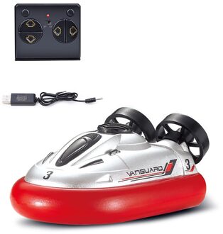 Kinderen Elektrische Opblaasbare Boot Speelgoed Mini 2.4G Draadloze Hovercraft Elektrische Afstandsbediening Speedboot Elektrische Water Speelgoed zwart