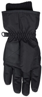 Kinderen Faux Fur Gevoerde Isotherm Sneeuwhandschoenen (Zwart)