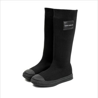 Kinderen Gebreide Laarzen Meisjes Laarzen en Najaar Hoge Prinses Schoenen Over de Knie Sokken Laarzen 32