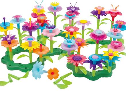 Kinderen Geplaatst Bloem Monteren Speelgoed Kleurrijke Tuin Niet Giftig Plastic Puzzel Familie Interactie Set