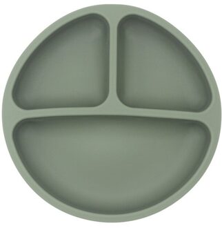 Kinderen Gerechten Baby Silicone Sucker Kom Kindje Glimlach Gezicht Plaat Servies Set Glimlach Gezicht Baby Servies Set Kids Plaat groen