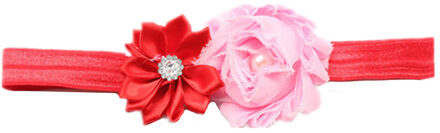 Kinderen Haar Accessoires Met Diamanten Multi-Schuine Bloemen Shabby Bloemen Baby Haar Band Elastische Haarband Leuke Haarband 08