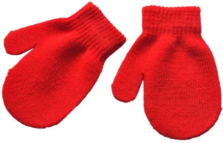 Kinderen Handschoenen Baby Kinderen Effen Kleur Handschoenen Baby Baby Leuke Solid Print Meisjes Jongens Van Winter Warm Handschoenen baby Wanten