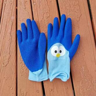 Kinderen Handschoenen Waterdicht Anti-Snijden Handschoenen Tuinieren Arbeid Wieden En Naalddichte Latex Een Paar handen Bescherming blauw 5-7