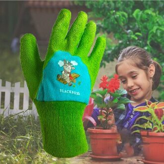 Kinderen Handschoenen Waterdicht Anti-Snijden Handschoenen Tuinieren Arbeid Wieden En Naalddichte Latex Een Paar handen Bescherming groen 5-7
