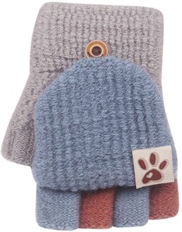 Kinderen Handschoenen Winter Soft Convertible Flip Top Handschoenen Kids Baby Winter Warm Knit Vingerloze Mitten Knit Vingerloze Wanten Handschoenen
