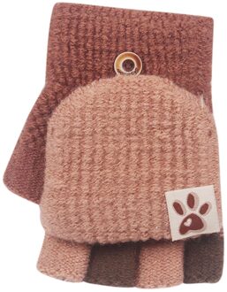 Kinderen Handschoenen Winter Soft Convertible Flip Top Handschoenen Kids Baby Winter Warm Knit Vingerloze Mitten Knit Vingerloze Wanten Handschoenen