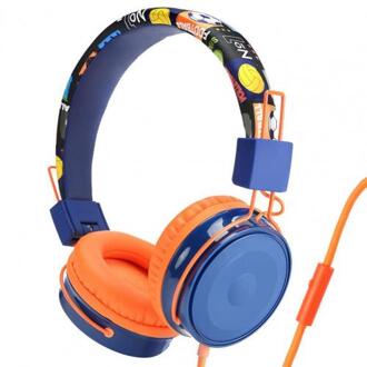Kinderen Headset Zware Bas Bedrade Koptelefoon Laptop Opvouwbare Head-Mounted Muziek Gaming Hoofdtelefoon Voor PS4 Ipad Xbox Een oranje