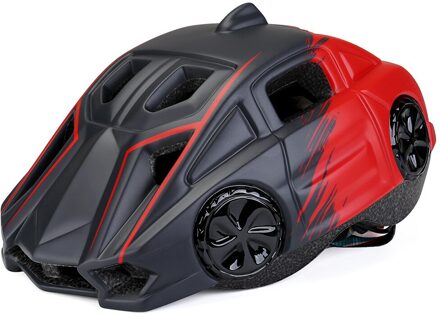 Kinderen Helm Anti-Seismische Zonnebrandcrème Outdoor Sport Fiets Geïntegreerd Met Licht Rijden Helm Rood