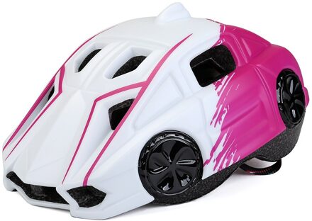 Kinderen Helm Anti-Seismische Zonnebrandcrème Outdoor Sport Fiets Geïntegreerd Met Licht Rijden Helm Roze