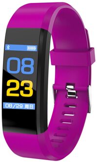 Kinderen Horloge Fitness Kleur Screen Smart Sport Armband Activiteit Running Tracker Hartslag Voor Mannen Vrouwen Horloge Kids Paars