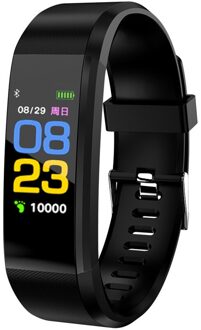 Kinderen Horloge Fitness Kleur Screen Smart Sport Armband Activiteit Running Tracker Hartslag Voor Mannen Vrouwen Horloge Kids zwart