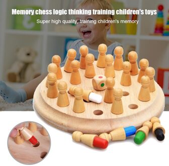 Kinderen Houten Geheugen Matchstick Schaakspel Educatief Intelligente Logic Toy Puzzel Kids Vroege Educatief N