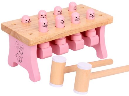 Kinderen Houten Gelukkig Spelen Hamster Ouder Kind Interactie Leisure Puzzel Vroege Onderwijs Percussie Stapelen Tafel Speelgoed 2