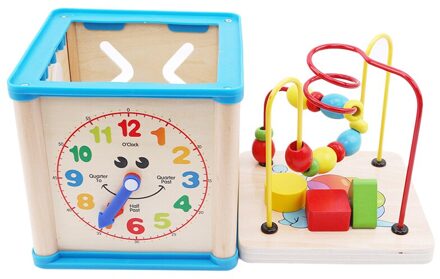 Kinderen Houten Multifunctionele Puzzels Ronde Kraal Schat Doos Vroeg Leren Intellectuele Ontwikkeling Ouderschap Wiskunde Speelgoed