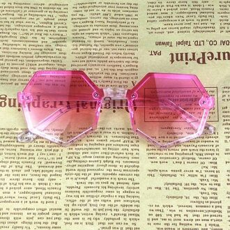 Kinderen Jongen Meisje Onregelmatige Zonnebril Shades Lenzen UV400 Bescherming 0-8Y Peuter Sunglass Roze