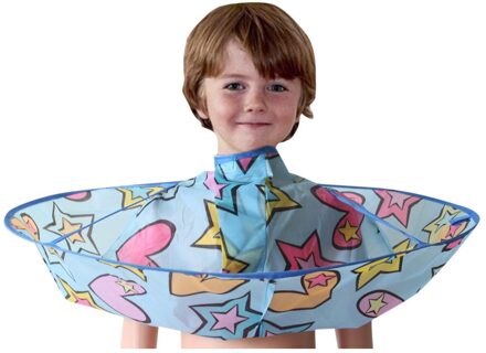 Kinderen Kids Haar Knippen Cape Gown Salon Kapper Kapper Schort Mantel Kleding voor Salon Hair Styling Accessoire Jongens lucht blauw M