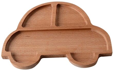 Kinderen Kids Houten Voedsel Plaat Lade Schotel Natuurlijke Leuke Cartoon Servies Handwerk Dier Natuurlijke Tool