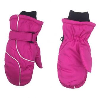 Kinderen Kids Outdoor Sport Winter Handschoenen Warm Winddicht Anti-slip Sneeuw Wanten roos rood