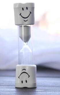 Kinderen Kids Tandenborstel Timer Zandloper Zand Klok Ei Timer 3 Minuten Timer Voor Thee/Cafe wit