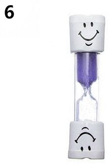 Kinderen Kids Tandenpoetsen Timer 3 Minuten Smiling Face Zandloper Zandloper Douche Zandloper Zandloper Klok Zandloper paars
